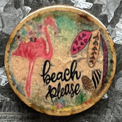 Beach Please Magnet 30mm
