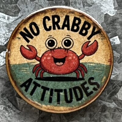 No Crabby Attitudes Magnet 30mm