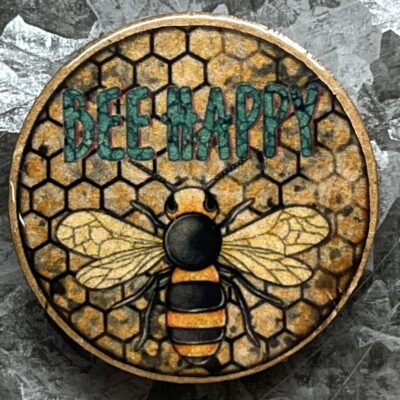 Bee Happy Magnet 30mm