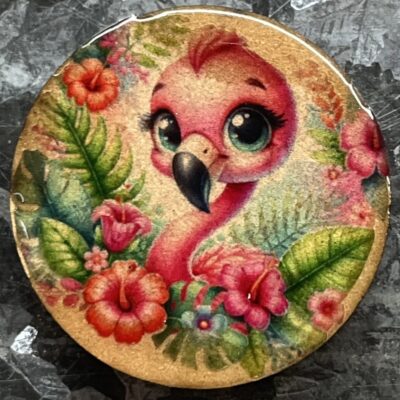 Baby Flamingo Magnet 30mm